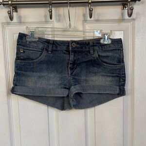 Levi's Kids Dark Blue Rolled Cuff Denim Shorts